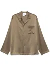 Nanushka Satin Shirt In Brown