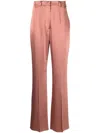 Nanushka Leena Satin Straight-leg Pants In Pink