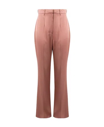 Nanushka Satin Straight-leg Trousers In Pink