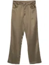 Nanushka Satin Trousers In Brown