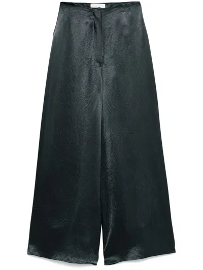 Nanushka Satined Trousers In Blue