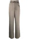 Nanushka Sato Satin-finish Palazzo Pants In Brown
