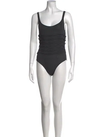 Pre-owned Nanushka Scoop Neck Sleeveless Bodysuit W/ Tags In Grey