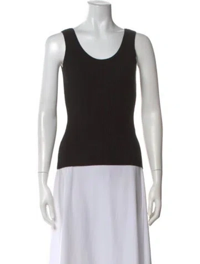 Pre-owned Nanushka Scoop Neck Sleeveless Top In Black