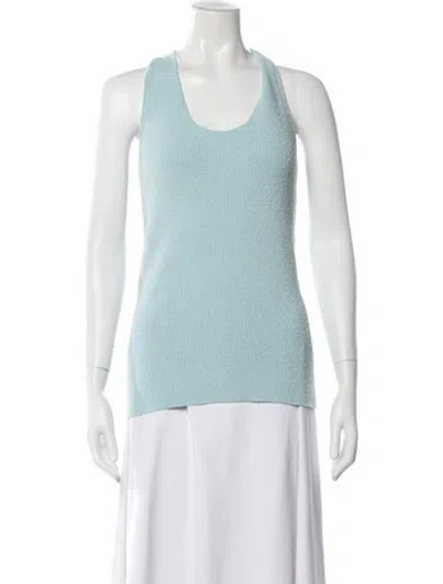Pre-owned Nanushka Scoop Neck Sleeveless Top In Blue