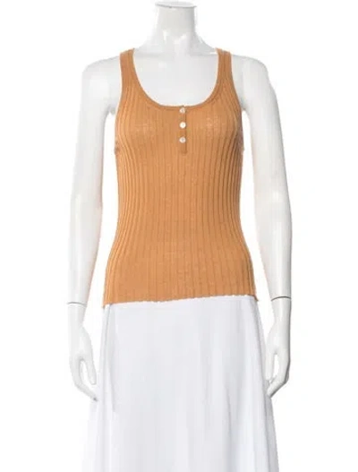 Pre-owned Nanushka Scoop Neck Sleeveless Top In Orange