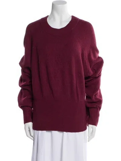 Pre-owned Nanushka Scoop Neck Sweater In Burgundy