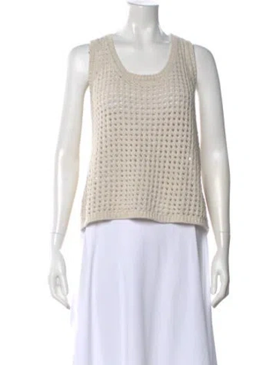 Pre-owned Nanushka Scoop Neck Sweater In Neutral