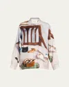 Nanushka Sebler Silk Twill Shirt In Multi