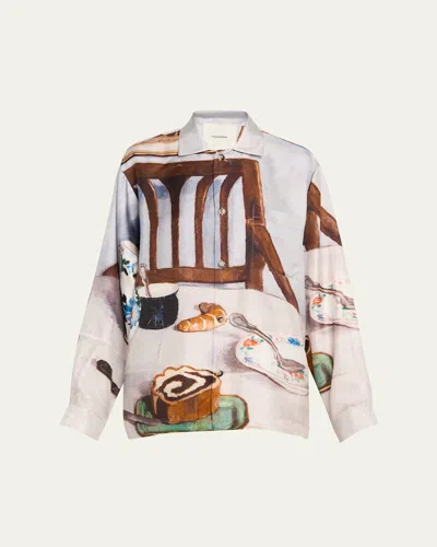 Nanushka Sebler Silk Twill Shirt