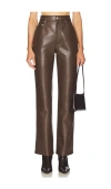 Nanushka Brown Zelda Regenerated Leather Pants In Brown