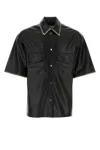 Nanushka Synthetic Leather Shirt Mance In Black