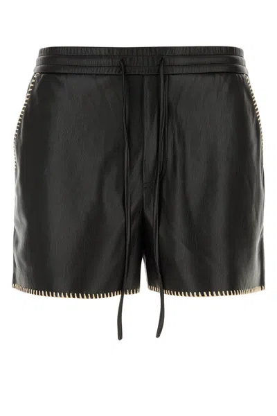 Nanushka Okobor Faux-leather Shorts In Black