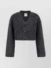 Nanushka Dark Grey Stretch Nylon Blend Henny Cardigan