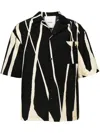 Nanushka Short-sleeve Abstract-print Shirt In Black
