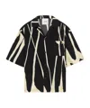 Nanushka Short-sleeve Abstract-print Shirt In Black