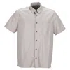 Nanushka Short Sleeve Button-down Shirt In Beige Polyester In Beige