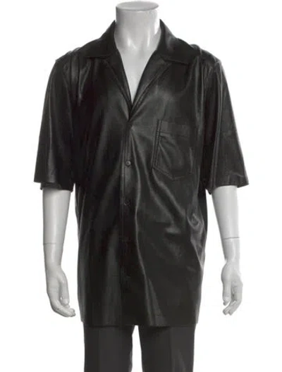 Pre-owned Nanushka Short Sleeve Shirt In Black
