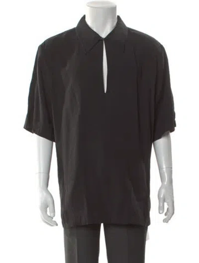 Pre-owned Nanushka Short Sleeve Shirt In Black