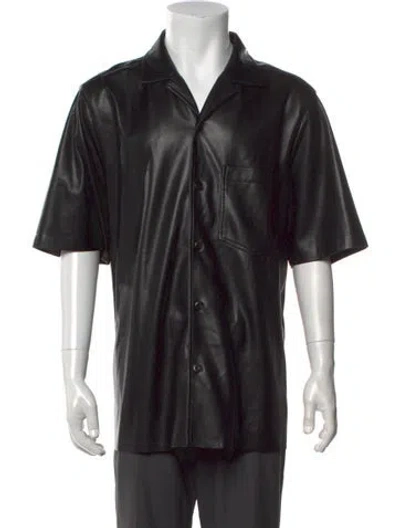 Pre-owned Nanushka Short Sleeve Shirt In Black