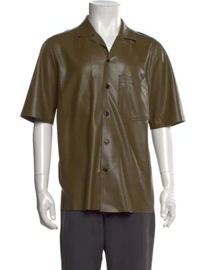 Pre-owned Nanushka Short Sleeve Shirt In Green