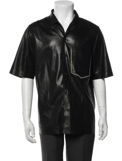 Pre-owned Nanushka Short Sleeve Shirt W/ Tags In Black