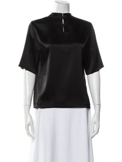 Pre-owned Nanushka Short Sleeve Top In Black