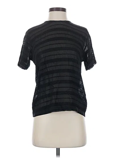 Pre-owned Nanushka Short Sleeve Top Black Mock Neckline Tops