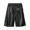 Nanushka Doxxi Vegan Leather Bermuda Shorts In Black