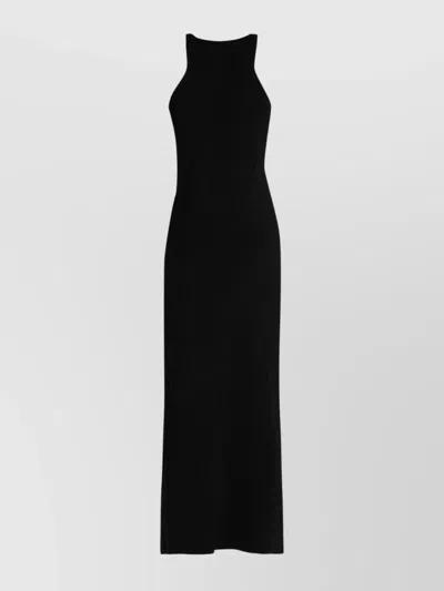 Nanushka Silhouette Maxi Length Dress Seam Sleeveless In Black