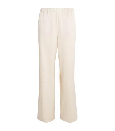 Nanushka Silk Arvenn Wide-leg Trousers In Neutral
