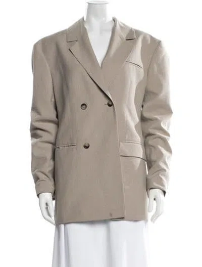 Pre-owned Nanushka Silk Coat In Neutrals