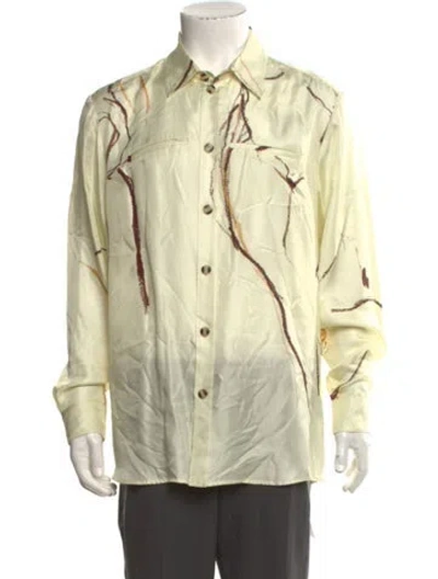Pre-owned Nanushka Silk Graphic Print Dress Shirt In Multi