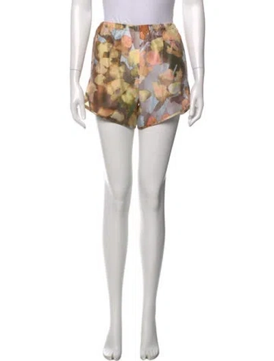 Pre-owned Nanushka Silk Mini Shorts W/ Tags In Neutrals