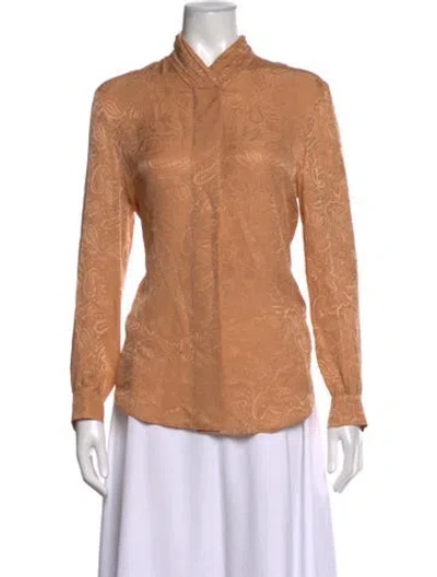 Pre-owned Nanushka Silk Paisley Print Blouse In Neutrals