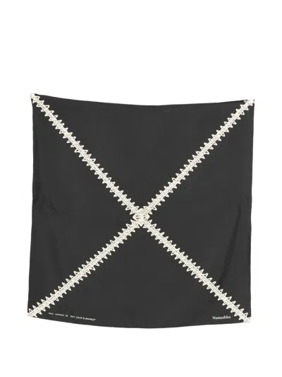 Nanushka Silk Scarf In Black