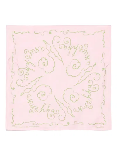 Nanushka Silk Scarf In Pink