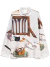 Nanushka Hemd Aus Seide In White