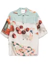 Nanushka Caspian Button-front Silk Twill Shirt In Multi