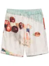 Nanushka Silk Shorts In White