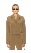 Nanushka Sinead Blazer In Brown