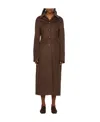 Nanushka Single-breasted Wool Coat In Brown