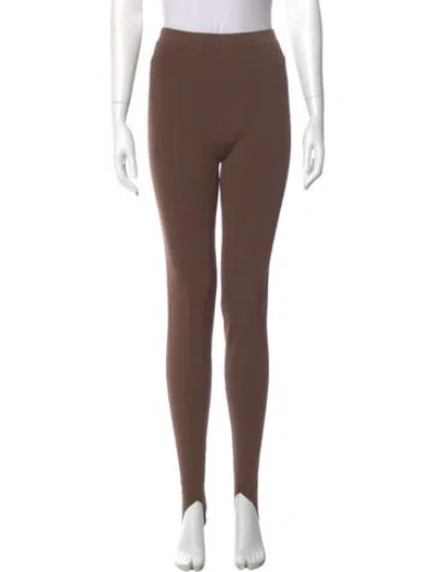 Pre-owned Nanushka Skinny Leg Pants In Brown