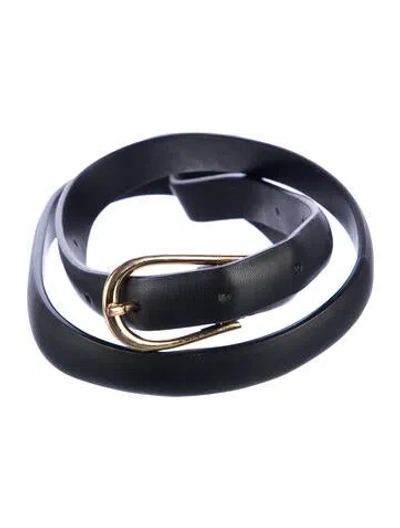Pre-owned Nanushka Skinny Rubber Belt In Black