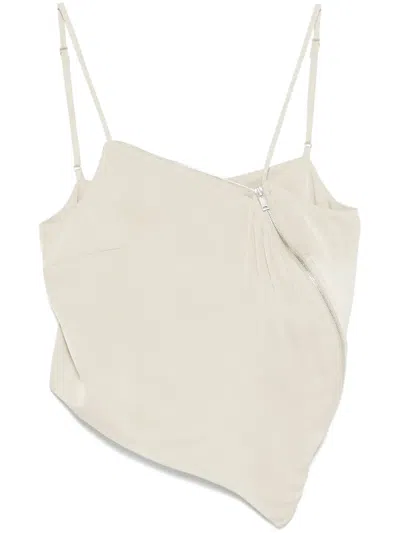 Nanushka Sleeveless Crop Top In Grey