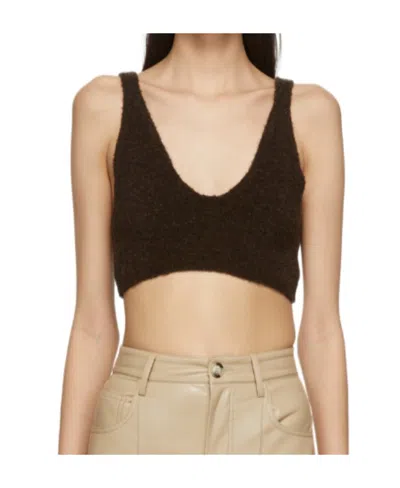 Nanushka Sleeveless Cropped Top In Nude