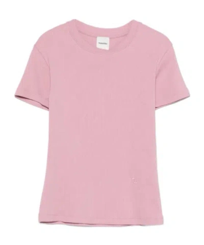 Nanushka Slim Fit Cropped T-shirt In Pink