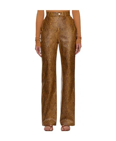 Nanushka Brown Philine Trousers In Multi