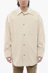 Nanushka Solid Color Marlas Overshirt With Embroideries In Beige