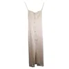 Nanushka Soraya Midi Dress In Cream Triacetate In White